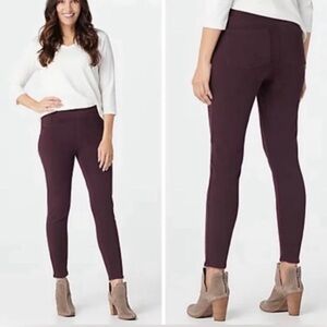SPANX The Perfect Ponte Ankle Pants Skinny Jegging‎ Legging Pants Maroon Large L